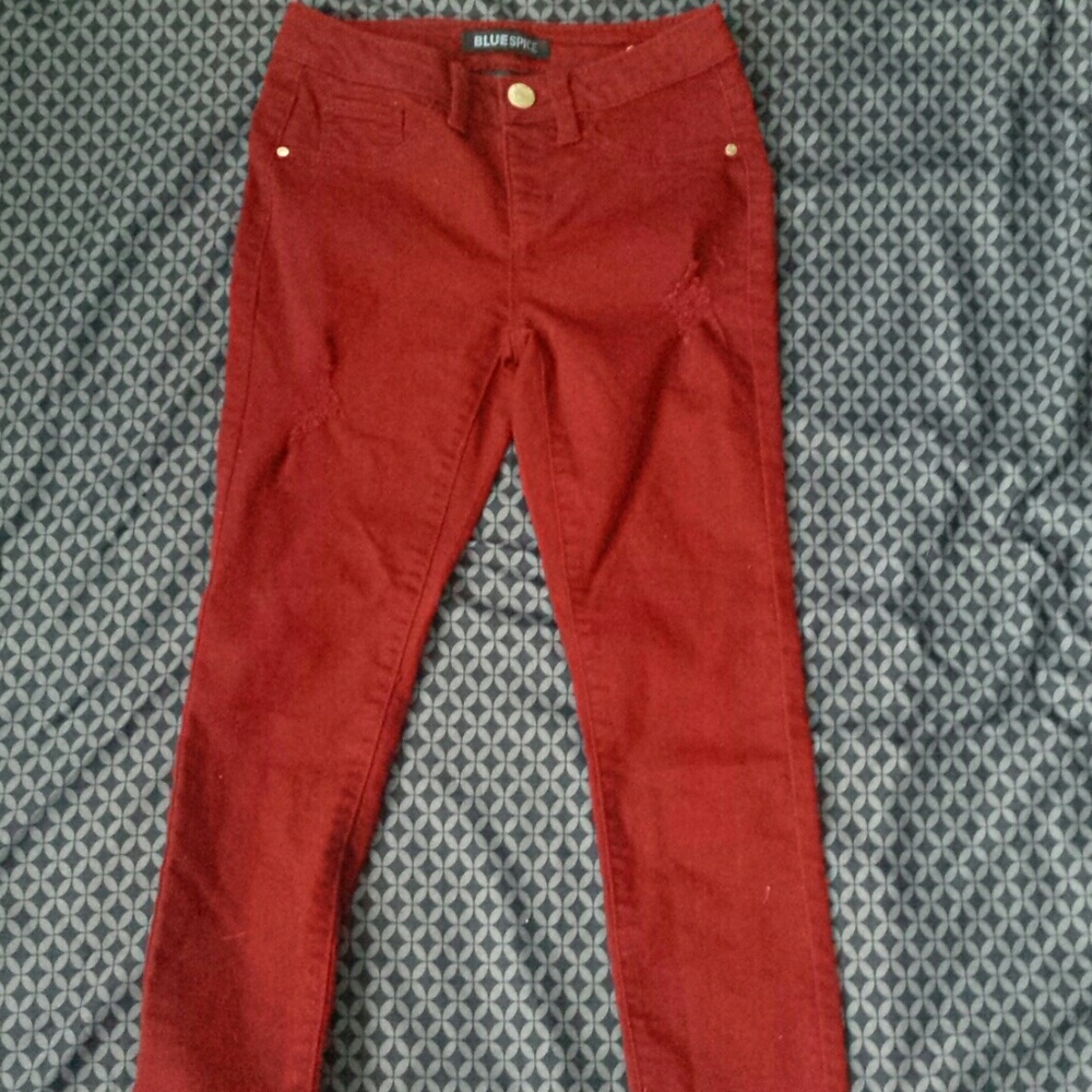 Pants maroon